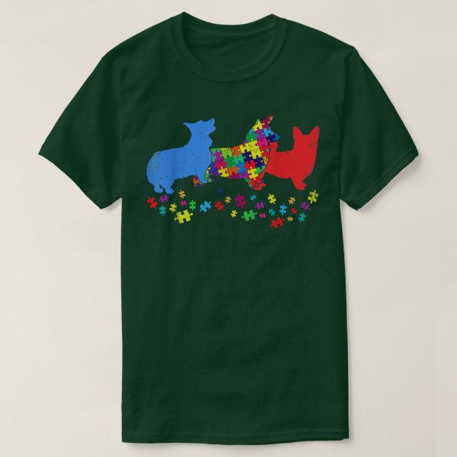 T-shirt Amoureux des chiens de Sensibilisation sur l'autis (Design devant)