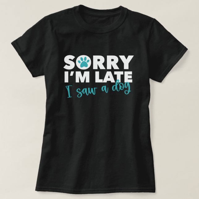 T-shirt Amoureux des chiens drôle (Design devant)