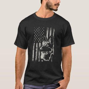 T-shirt Amoureux des chiens du DRAPEAU AMÉRICAIN du berge