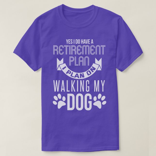 T-shirt Amoureux des chiens du régime de retraite (Design devant)