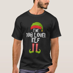 T-shirt Amoureux des chiens Elf Correspondant Famille Noël