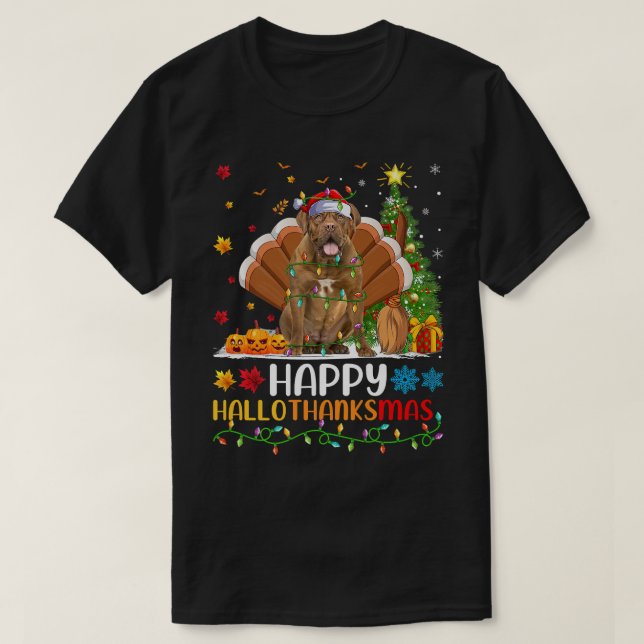 T-shirt Amoureux des chiens Funny Happy Dogue De Bordeau C (Design devant)