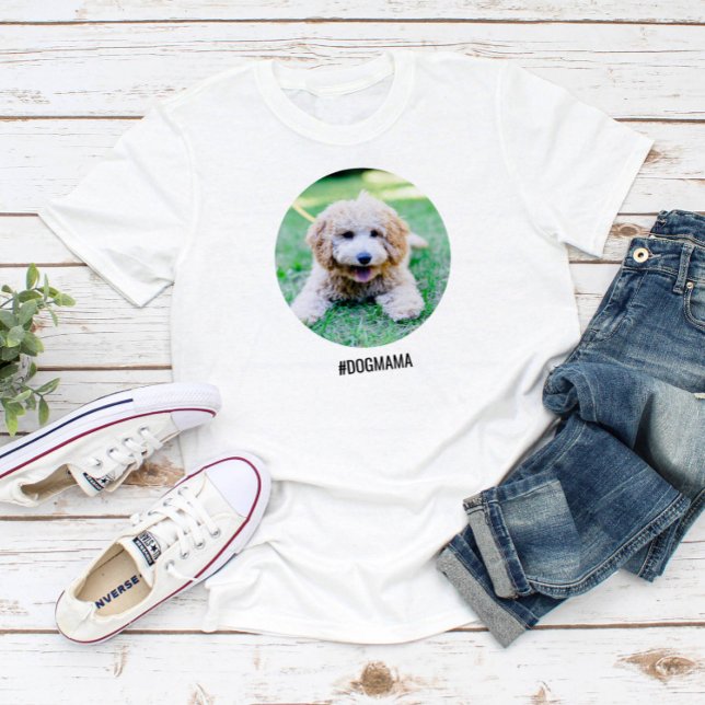 T-shirt Amoureux des chiens Grand cercle photo personnalis (Créateur téléchargé)