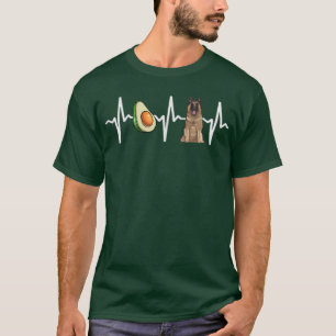 T-shirt Amoureux des chiens Heartbeat belge de Tervuren