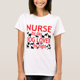 T-shirt Amoureux des chiens infirmière