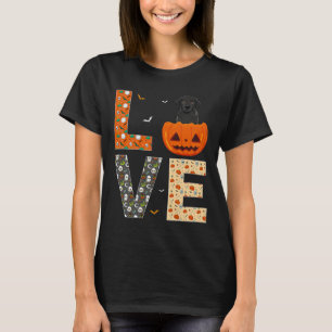 T-shirt Amoureux des chiens Labrador noir garçons filles d