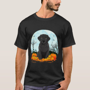 T-shirt Amoureux des chiens Labrador noirs Halloween garço