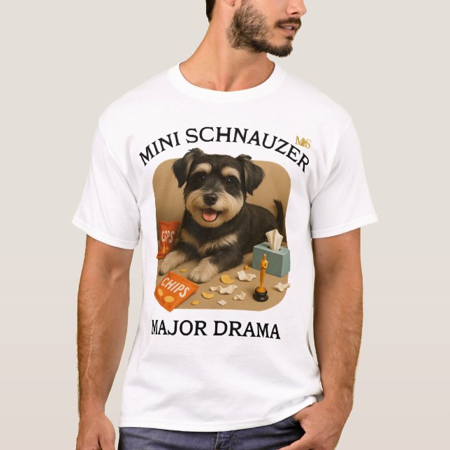 T-shirt Amoureux des chiens Mini Schnauzer  (Devant)