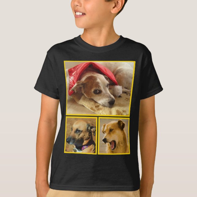 T-shirt Amoureux des chiens personnalisé moderne Collage p (Devant)