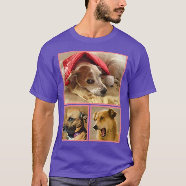 T-shirt Amoureux des chiens personnalisé moderne Collage p (Devant)