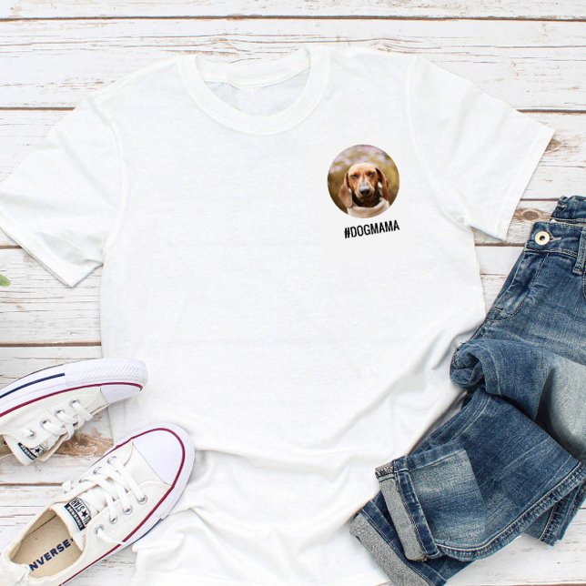 T-shirt Amoureux des chiens Petit cercle photo personnalis (Créateur téléchargé)