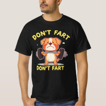 T-shirt Amoureux des chiens rétro - "Ne pète pas n