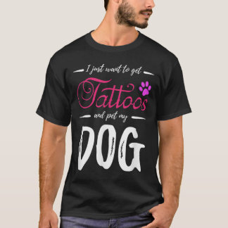 T-shirt Amoureux des chiens Tattoo drôle Chien Maman Idée