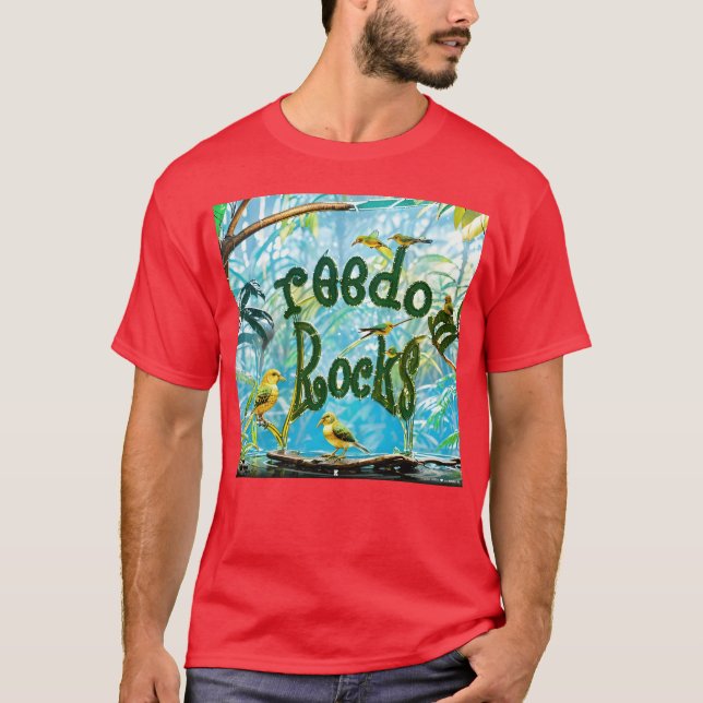 T-shirt Amoureux des oiseaux jaunes amis (Devant)