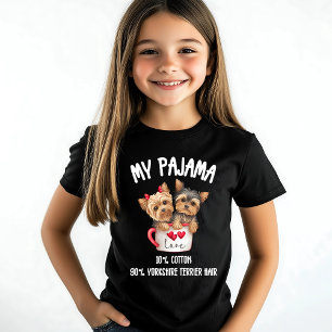 T-shirt Amoureux des pyjamas mignons de Yorkshire Terrier