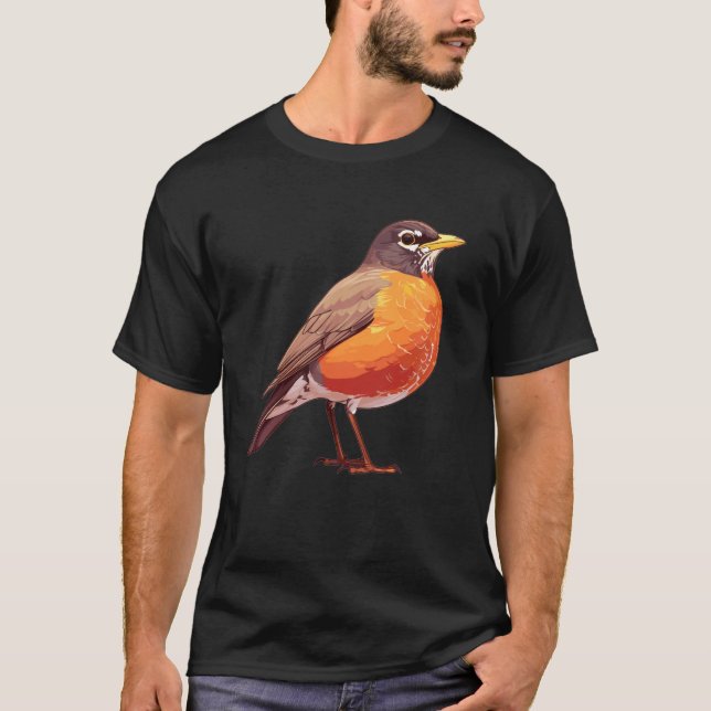 T-shirt Amoureux des Robins Robin (Devant)