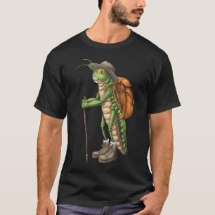 T-shirt Amoureux drôle de randonnée sauterelle camping