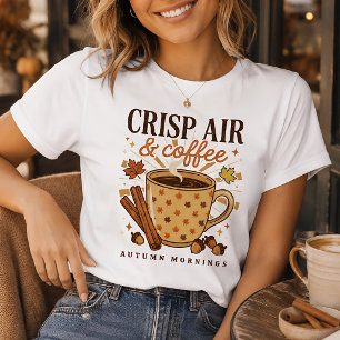T-shirt Amoureux du café d'automne, air vif et matinées d'