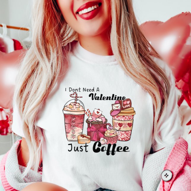 T-shirt Amoureux Du Café Saint-Valentin, Juste Du Café (Créateur téléchargé)