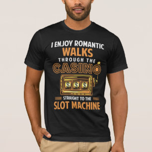 T-shirt Amoureux du casino Gambling Slot Devis machine