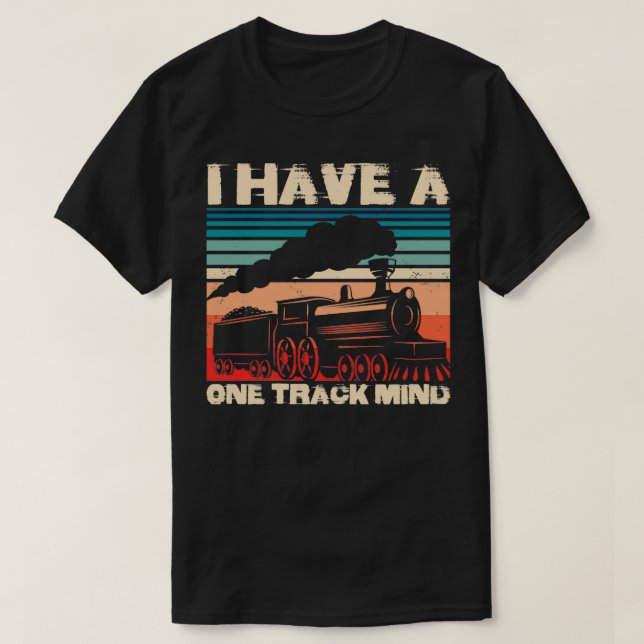 T-shirt Amoureux du chemin de fer et du train Graphisme 4 (Design devant)