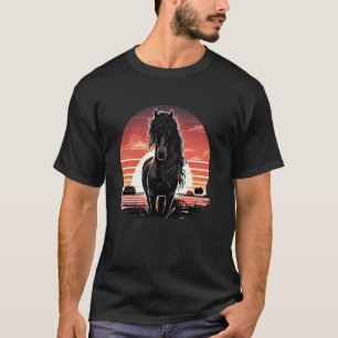 T-shirt Amoureux du cheval frison Majestueux Cheval frison
