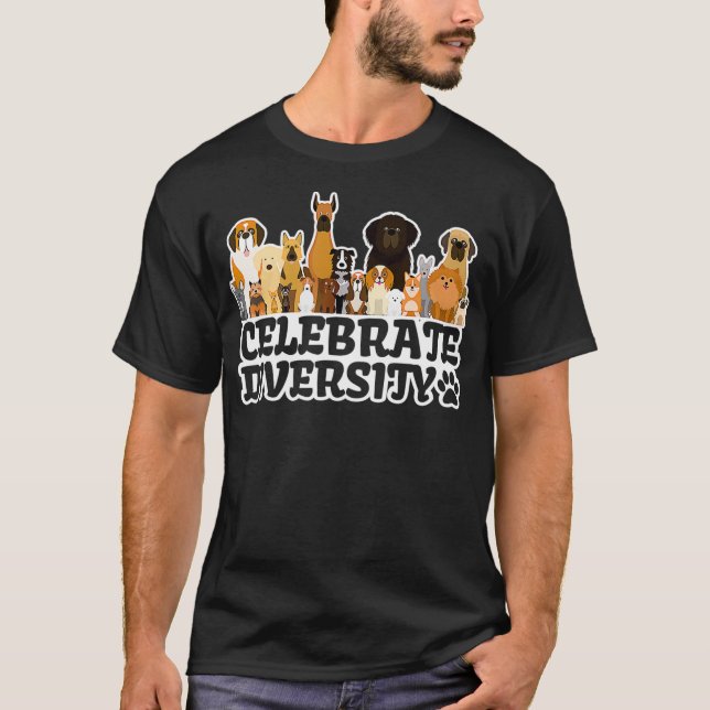 T-shirt Amoureux du chien drôle célébré la diversité migno (Devant)
