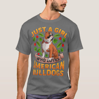 T-shirt Amoureux Du Chien Juste Une Fille Qui Aime Le Bul 