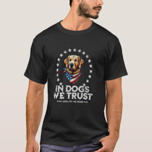 T-shirt Amoureux du chien Retriever doré Drapeau patriotiq