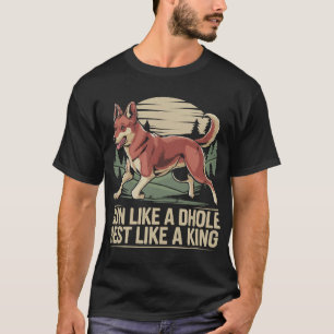T-shirt Amoureux du Dhole Faune Canidé Chien Sauvage Asiat