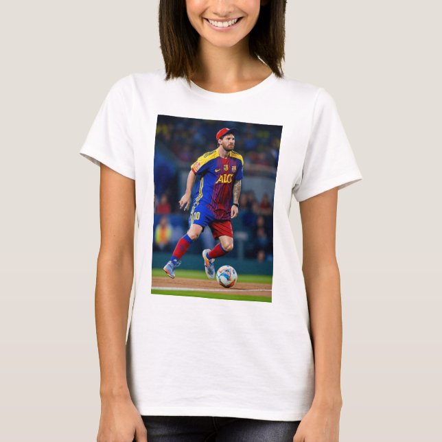 T-shirt amoureux du football messi (Devant)