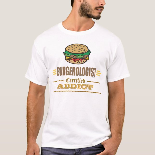 T-shirt Amoureux du hamburger drôle (Devant)