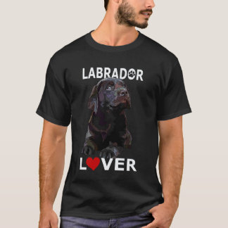T-shirt Amoureux du labrador chocolat Chien labrador retri