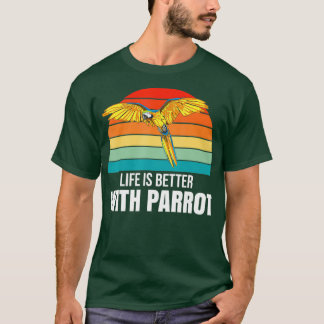 T-shirt Amoureux du perroquet - La vie est meilleure avec
