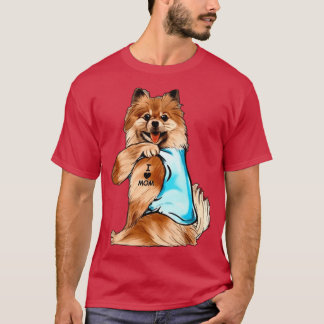 T-shirt Amoureux du Pomeranian Je T'aime Maman Cadeau
