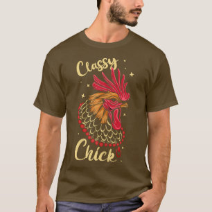 T-shirt Amoureux du poulet amusant Graphisme Femmes et fil