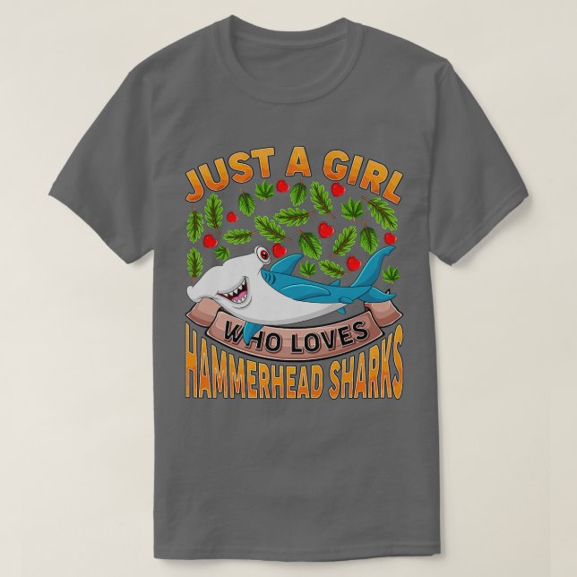 T-shirt Amoureux Du Requin Juste Une Fille Qui Aime La Têt (Design devant)