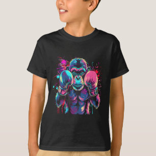 T-shirt Amoureux du singe de boxe Gants de boxe Kickboxing