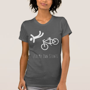 T-shirt amoureux du vélo - je fais mes propres cascades en
