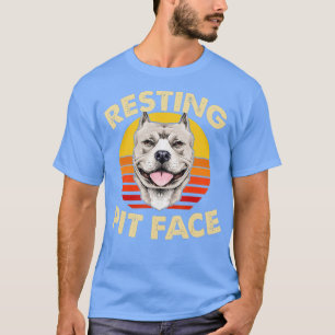 T-shirt Amoureux du visage Pitbull de pose amusant