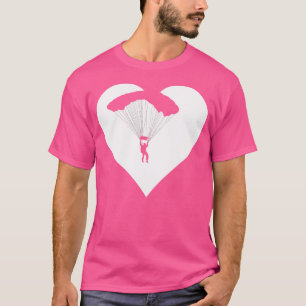 T-shirt Amoureux parachutiste pour femme homme qui aime le