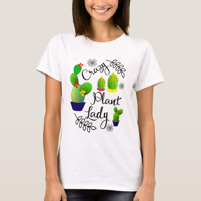 T-shirt Amoureux plantes Fun Cactus Succulent (Devant)
