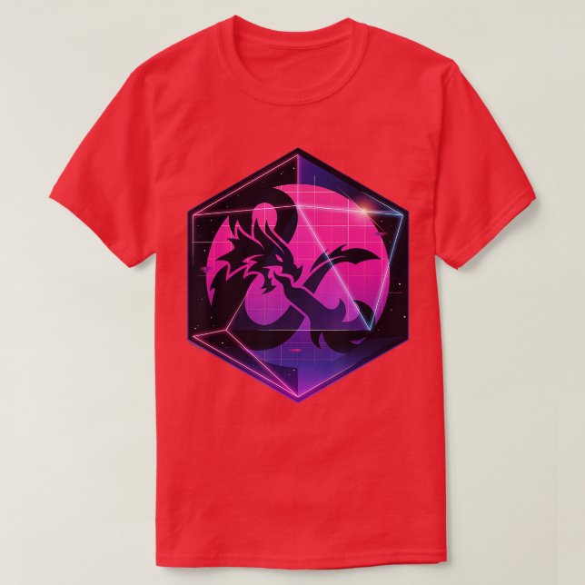 T-shirt Ampersand de dragons Dungeons en 3D (Design devant)