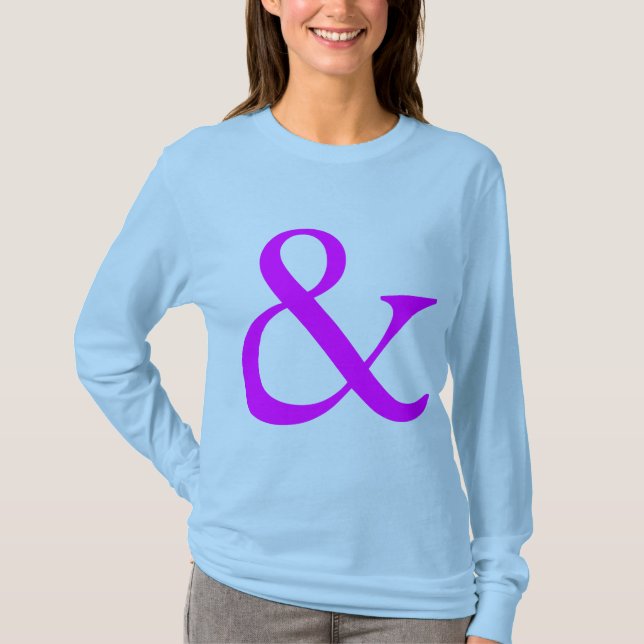 T-shirt Ampersand - Magenta (Devant)