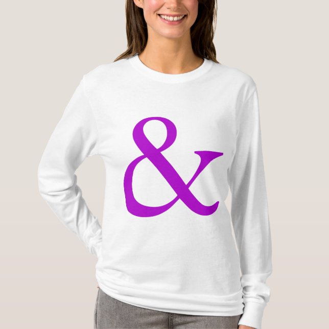 T-shirt Ampersand - Violet (Devant)