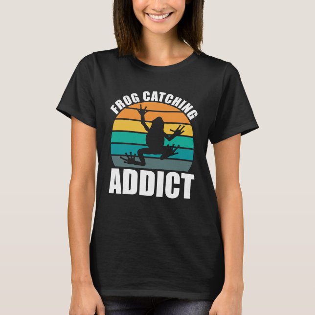 T-shirt Amphibian Frog Catching Addict Frog Chasse (Devant)