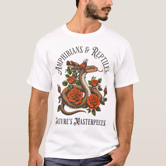 T-shirt Amphibiens Et Reptiles Nature Herpétologie (Devant)