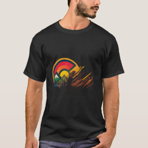 T-shirt Amphithéâtre Red Rocks - drapeau de l'État du Colo