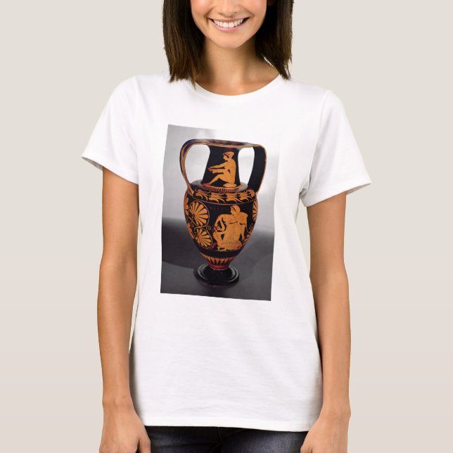 T-shirt Amphora à silhouette rouge représentant une batail (Devant)