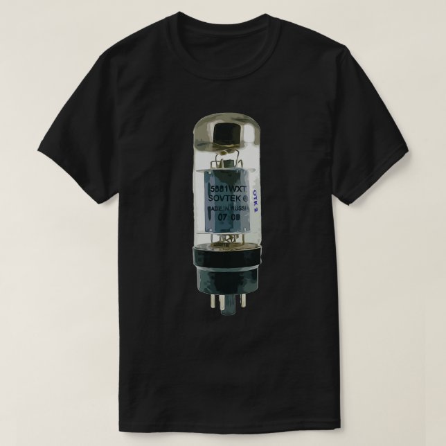 T-shirt Amplificateur analogique Vintage tube vide (Design devant)